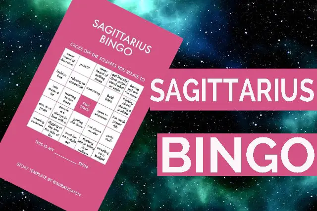 sagittarius bingo card