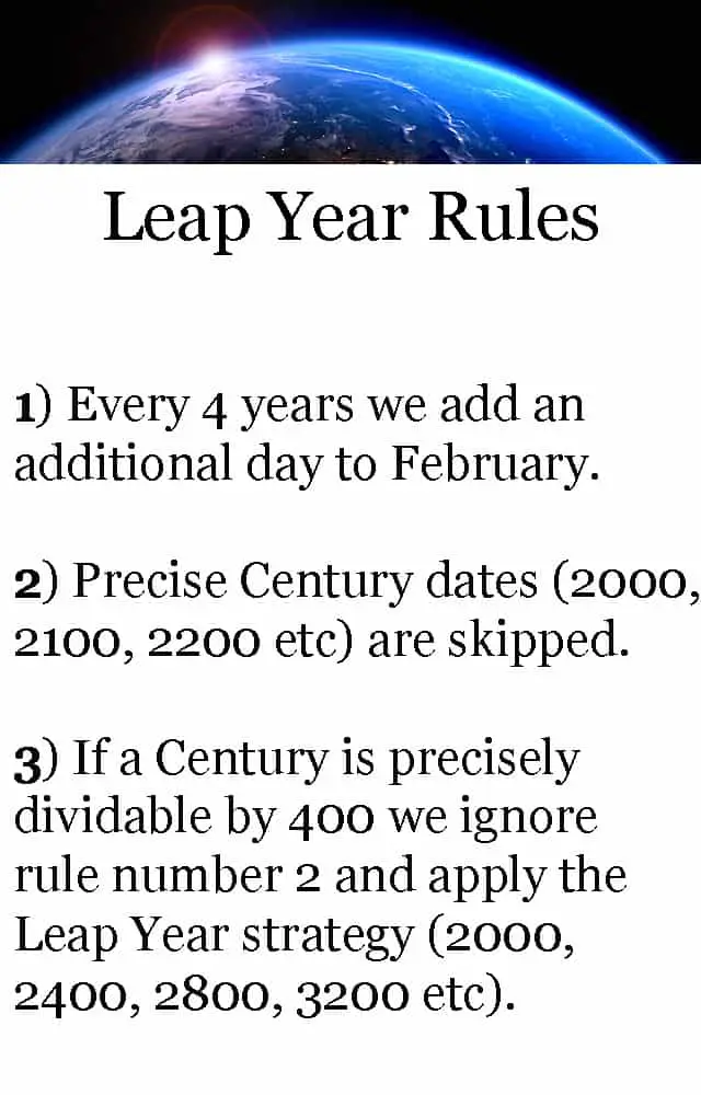 leap year rules