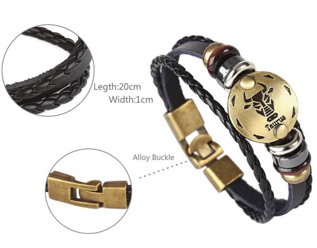 zodiac sign alloy bracelet